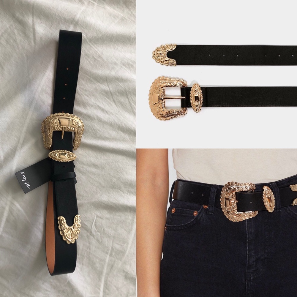 Western Faux Leather Belt